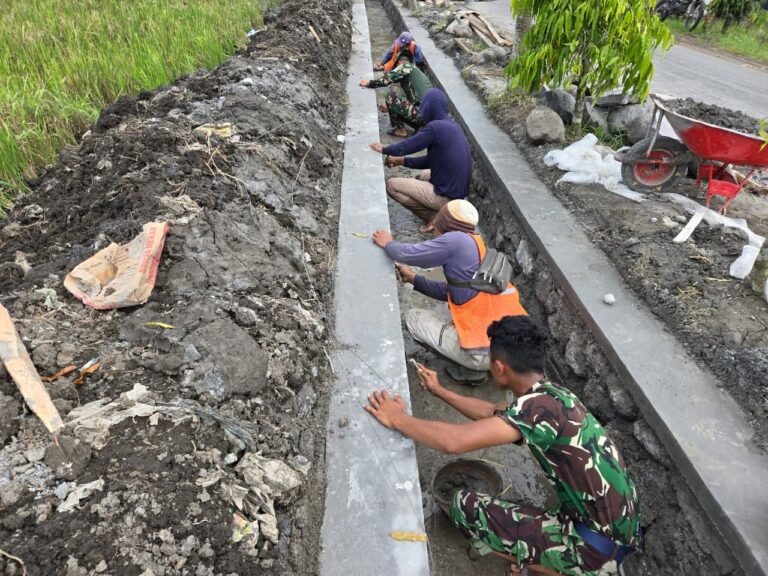 Program TNI Manunggal Membangun Desa (TMMD) ke-126 Kodim 0818/Malang-Batu terus menunjukkan progres positif di Dusun Krajan 1B, Desa Lebakharjo, Kecamatan Ampelgading Kabupaten Malang. Kali ini, Satuan Angkatan Udara Republik Indonesia (AURI) turut melanjutkan pekerjaan saluran drainase yang telah mencapai 85 persen pengerjaannya.