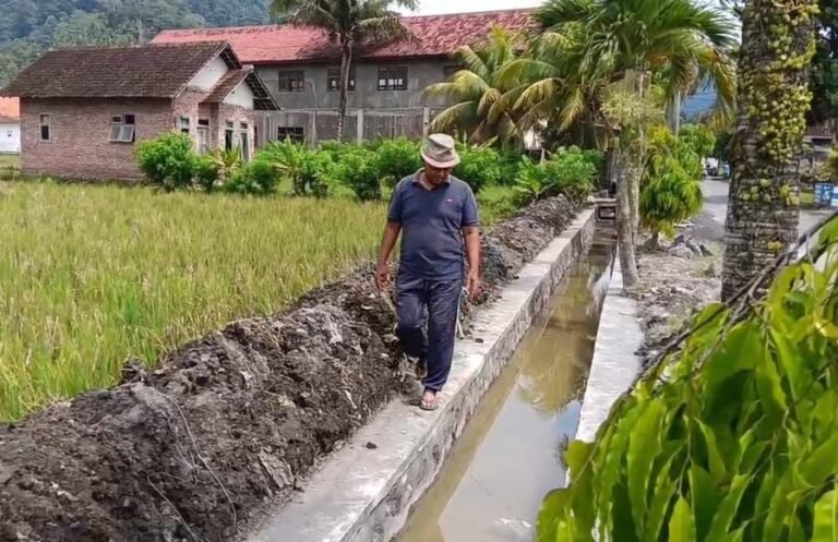 Pembangunan drainase di Dusun Krajan 1B, Desa Lebakharjo, Kecamatan Ampelgading, Kabupaten Malang , menunjukkan prestas