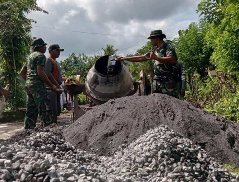 Satgas TNI Manunggal Membangun Desa (TMMD) ke-126 di Desa Lebakharjo, Kecamatan Ampelgading, Kabupaten Malang terus berkobar