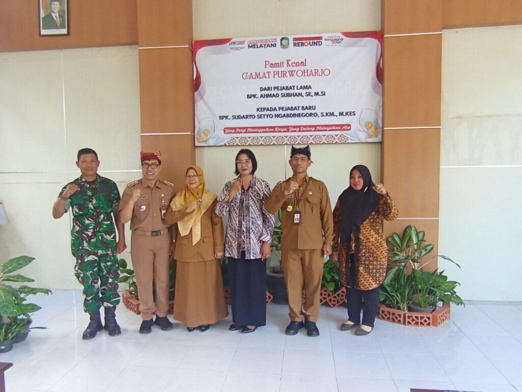 DANRAMIL PURWOHARJO HADIRI KEGIATAN PAMIT KENAL CAMAT PURWOHARJO